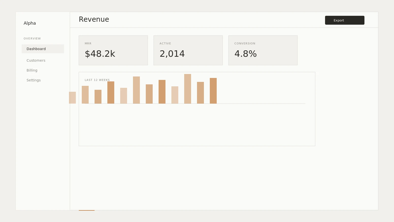 SaaS platform interface
